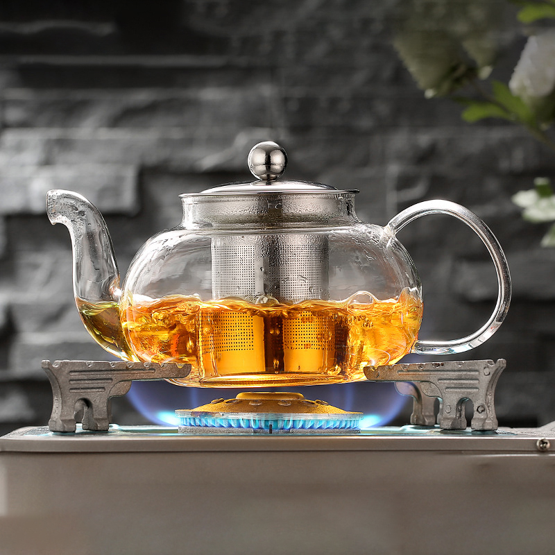 Coffee Tea Game - 600/800ml Heat Resistant Glass Teapot Flower
