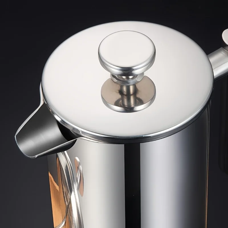 French Press Coffee & Tea - Elegant 350ml Stainless Steel French Press