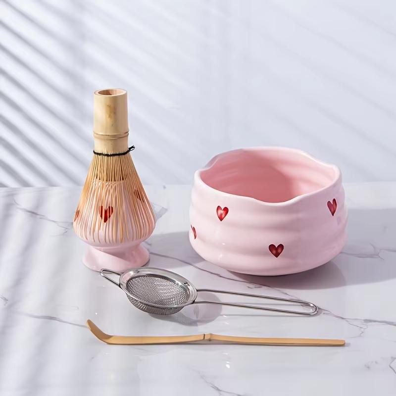 【2/4/5Pcs Cute Heart Decal Cer - Matcha Whisk Set recension och pris