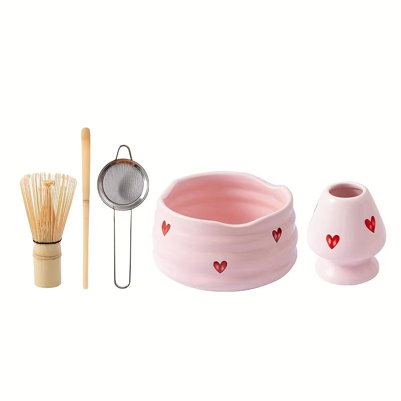 【2/4/5Pcs Cute Heart Decal Cer - Matcha Whisk Set recension och pris