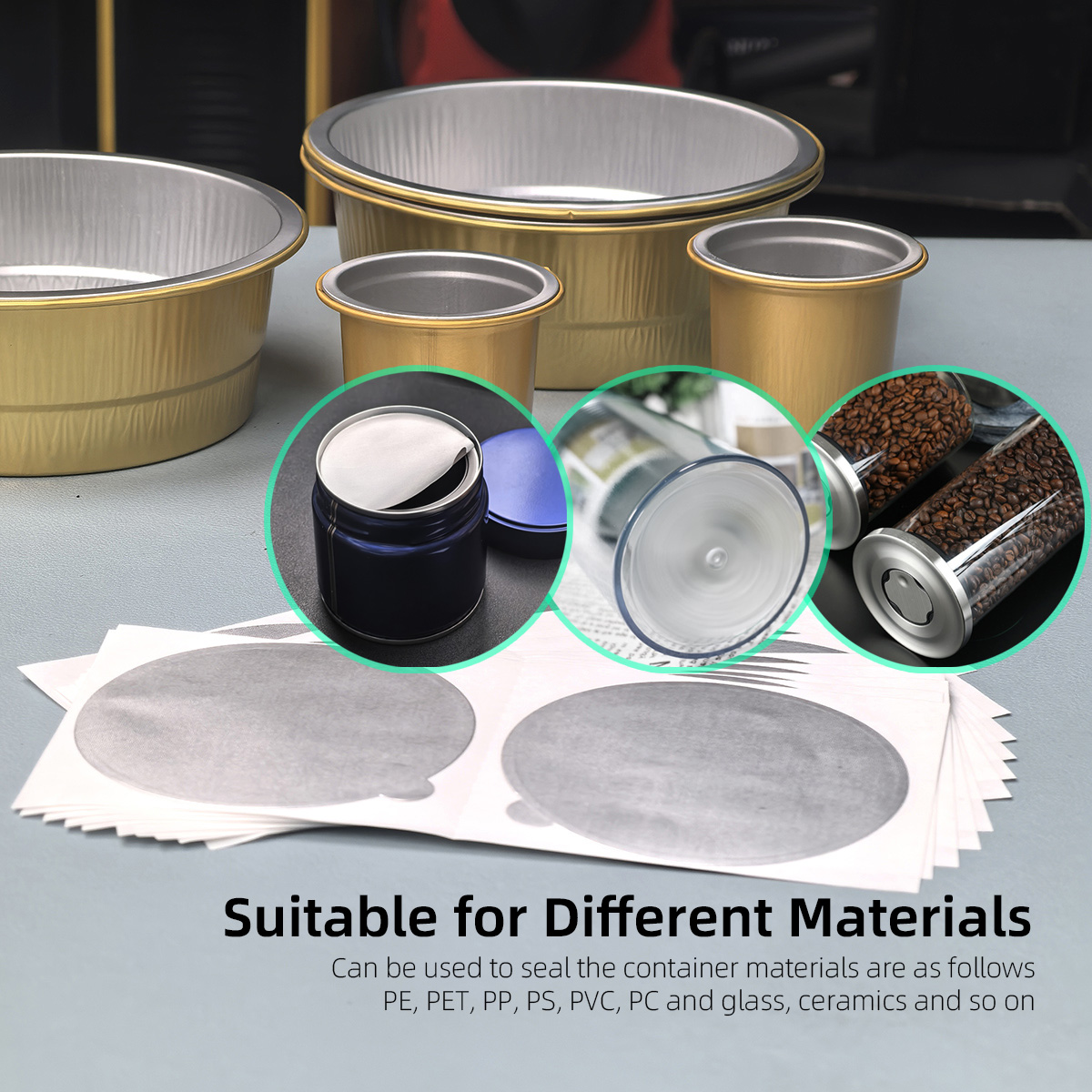 50PCS Self-adhesive Aluminum F - Coffee Tea Etc recension och pris
