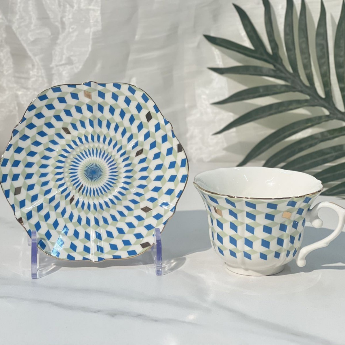 Light Luxury Blue and Green Co - Coffee Tea Green recension och pris