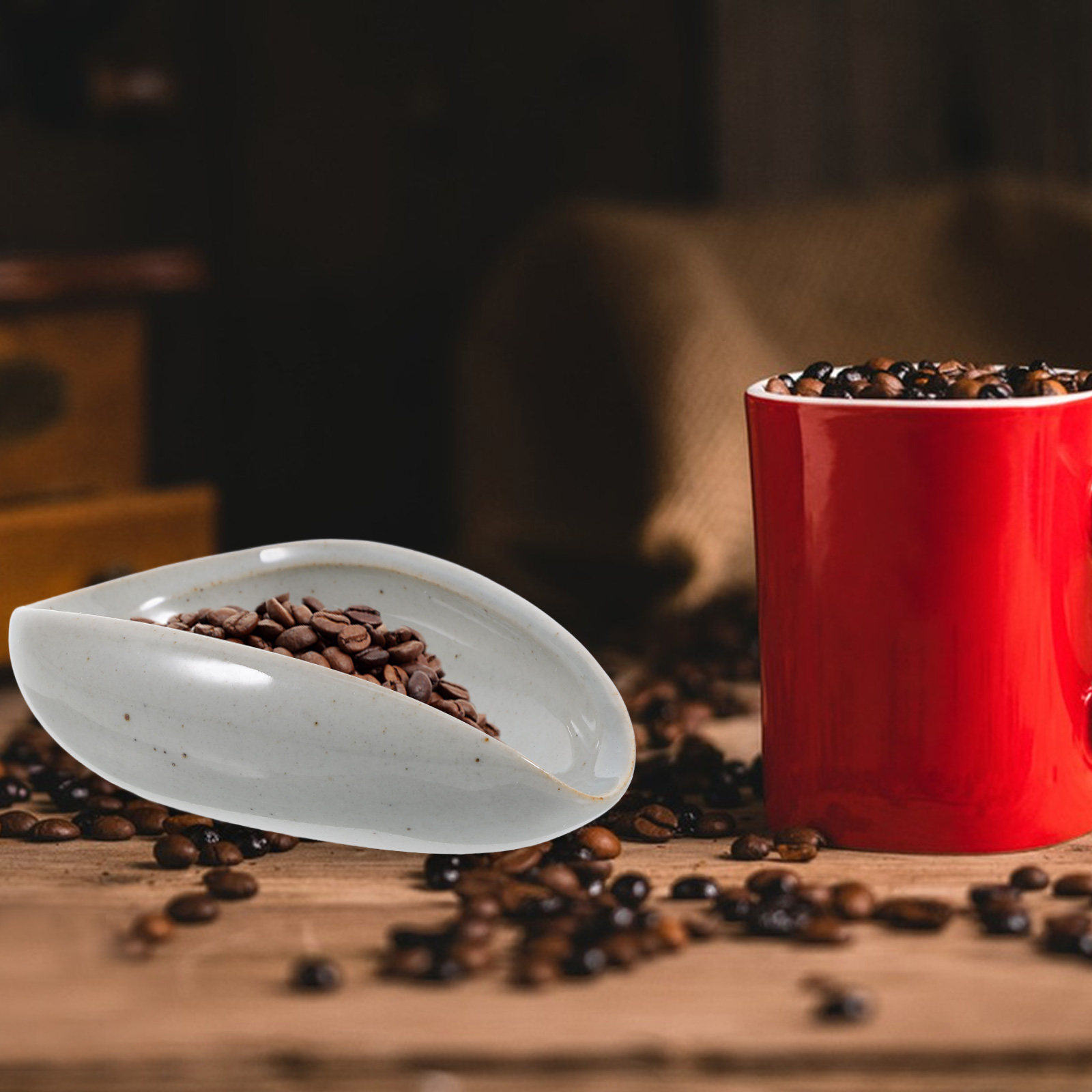 Ceramic Coffee Bean Dosing Tra - Coffee Tea Leaf recension och pris