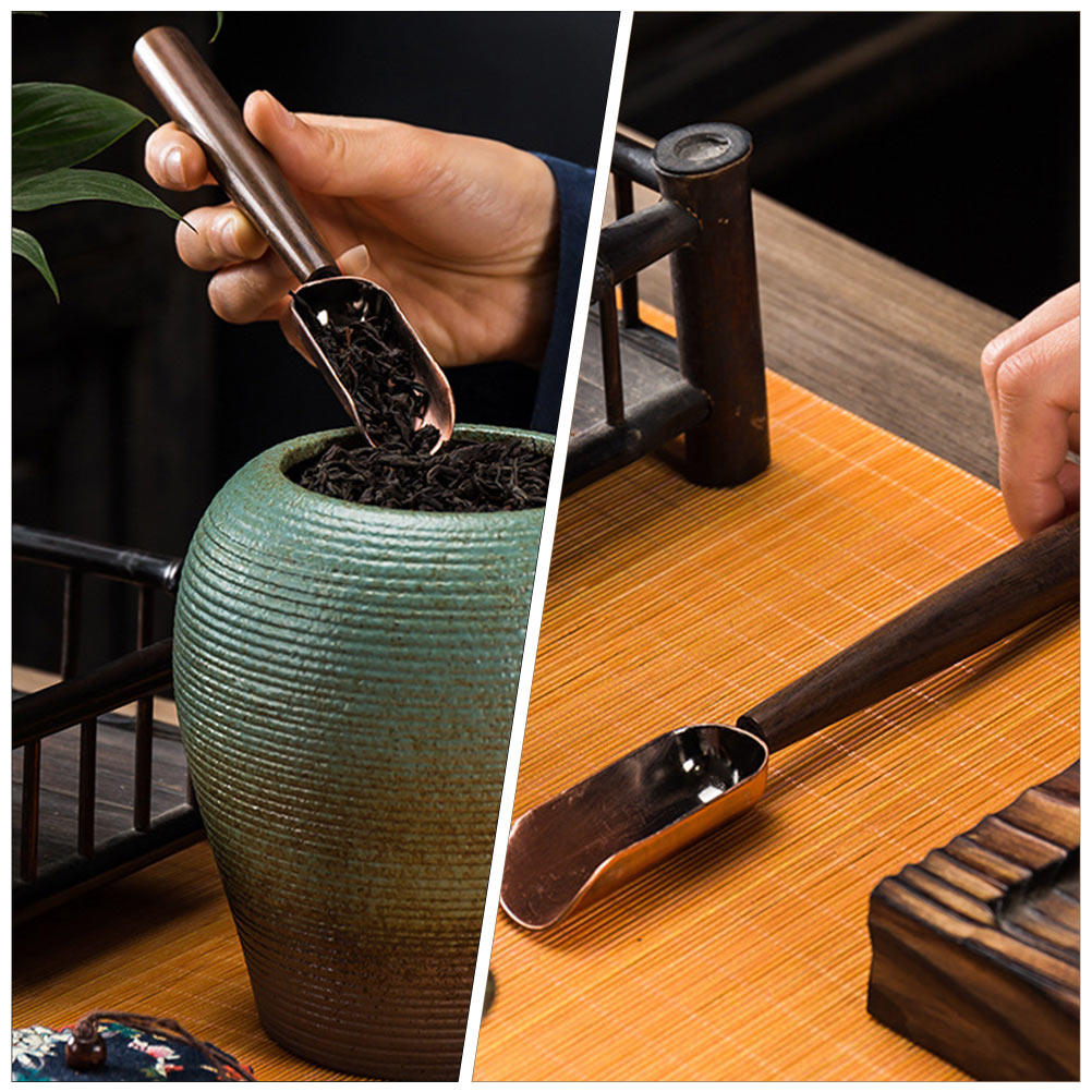 Vintage Long Handle Wooden Tea - Coffee Tea Leaf recension och pris