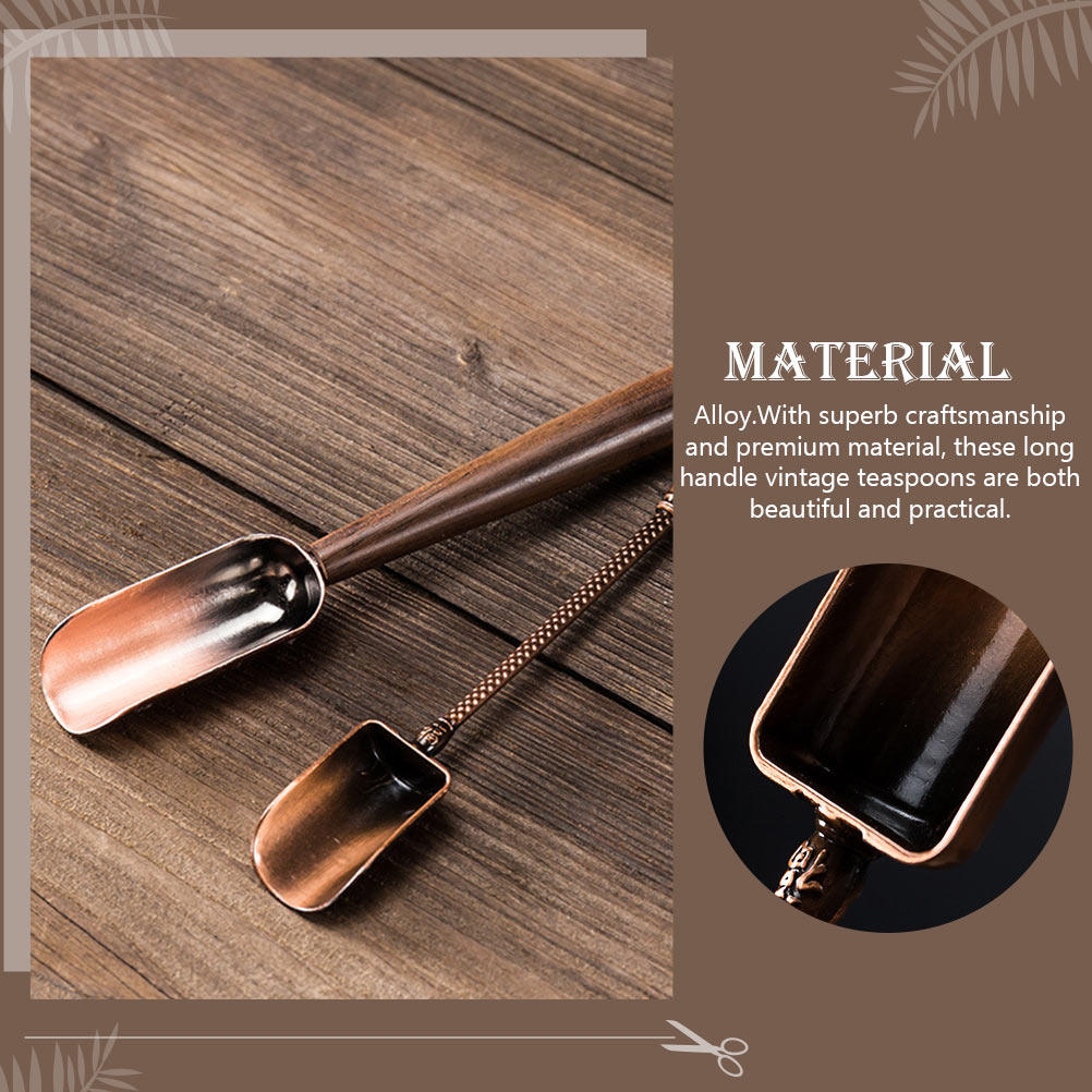 Vintage Long Handle Wooden Tea - Coffee Tea Leaf recension och pris