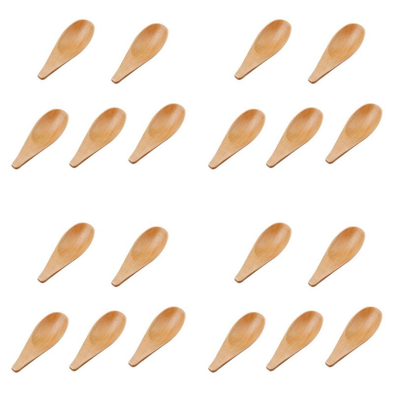 CYCLI-20 Pieces Mini Wooden Sp - Coffee Tea Etc recension och pris