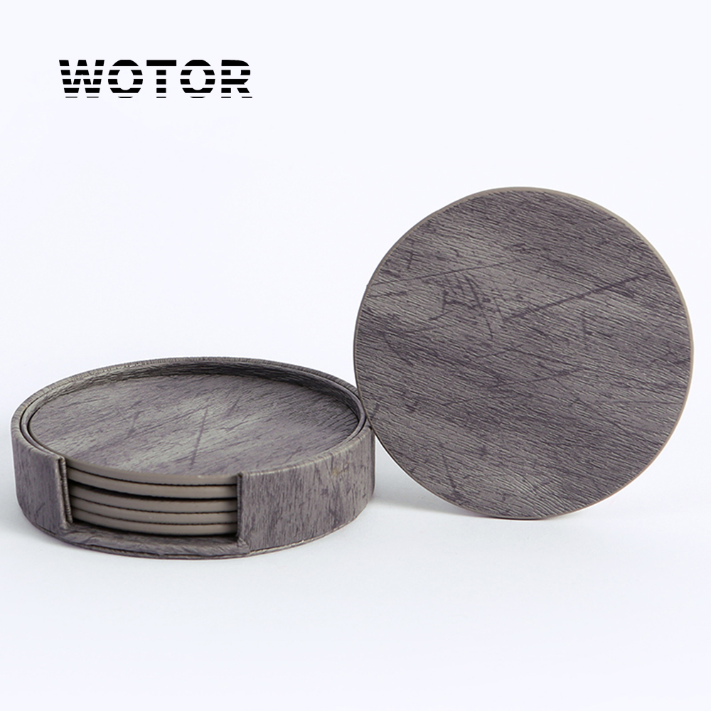 WOTOR 6PCS/Lot Circle Wood Gra - Coffee Tea Mix recension och pris