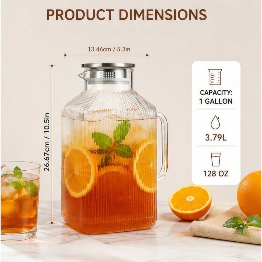 A 3.79L/1Galan Glass Kettle Wi - Coffee Tea Etc recension och pris