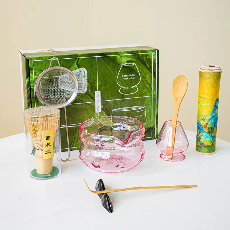 4-8pcs Glass Bow Tie Matcha Wh - Matcha Whisk Set recension och pris