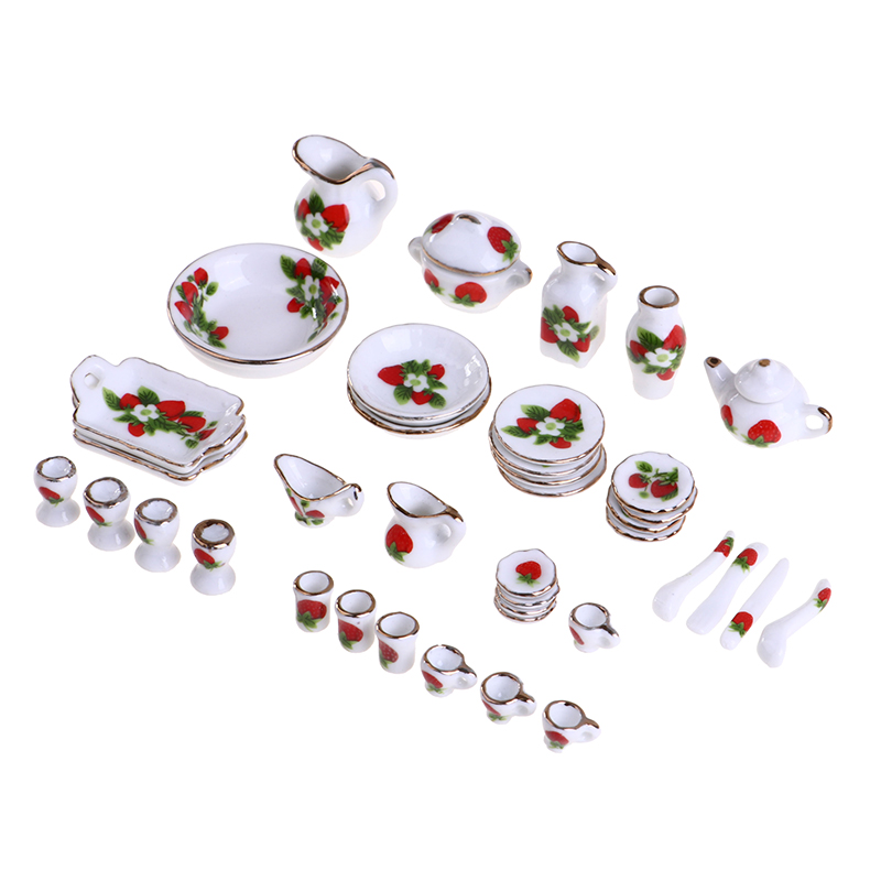1 Set 1:12 Miniature Doll Hous - Coffee Tea Game recension och pris