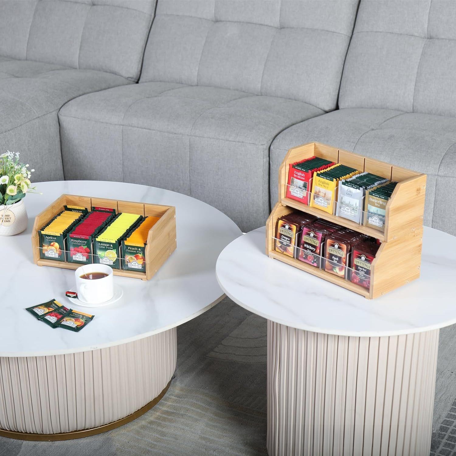 Bamboo Tea Bag Storage Box Thr - Coffee Tea Bags recension och pris