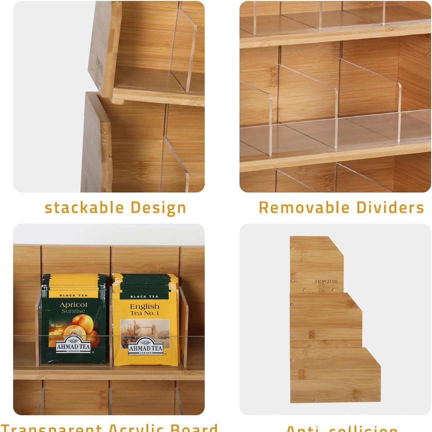 Bamboo Tea Bag Storage Box Thr - Coffee Tea Bags recension och pris