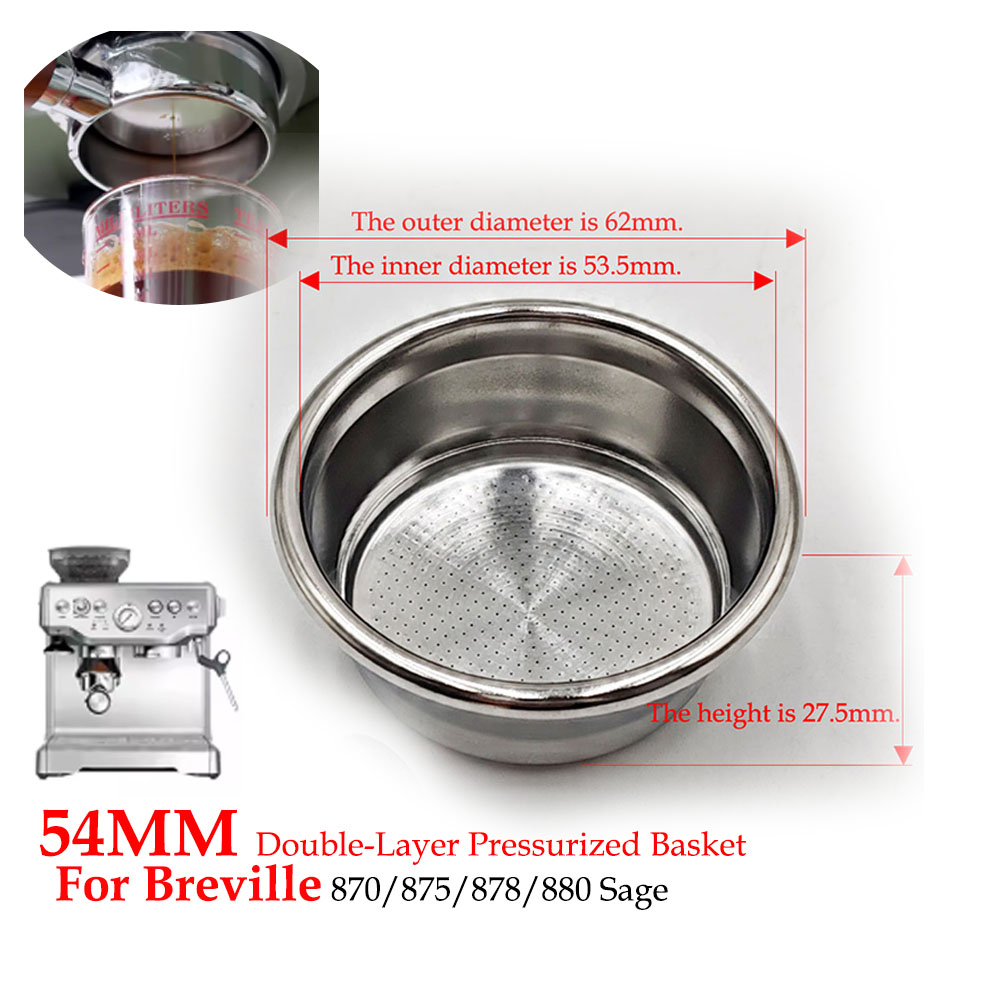 54mm Dual-Layer Pressurized Fi - Coffee And Tea Filter recension och pris