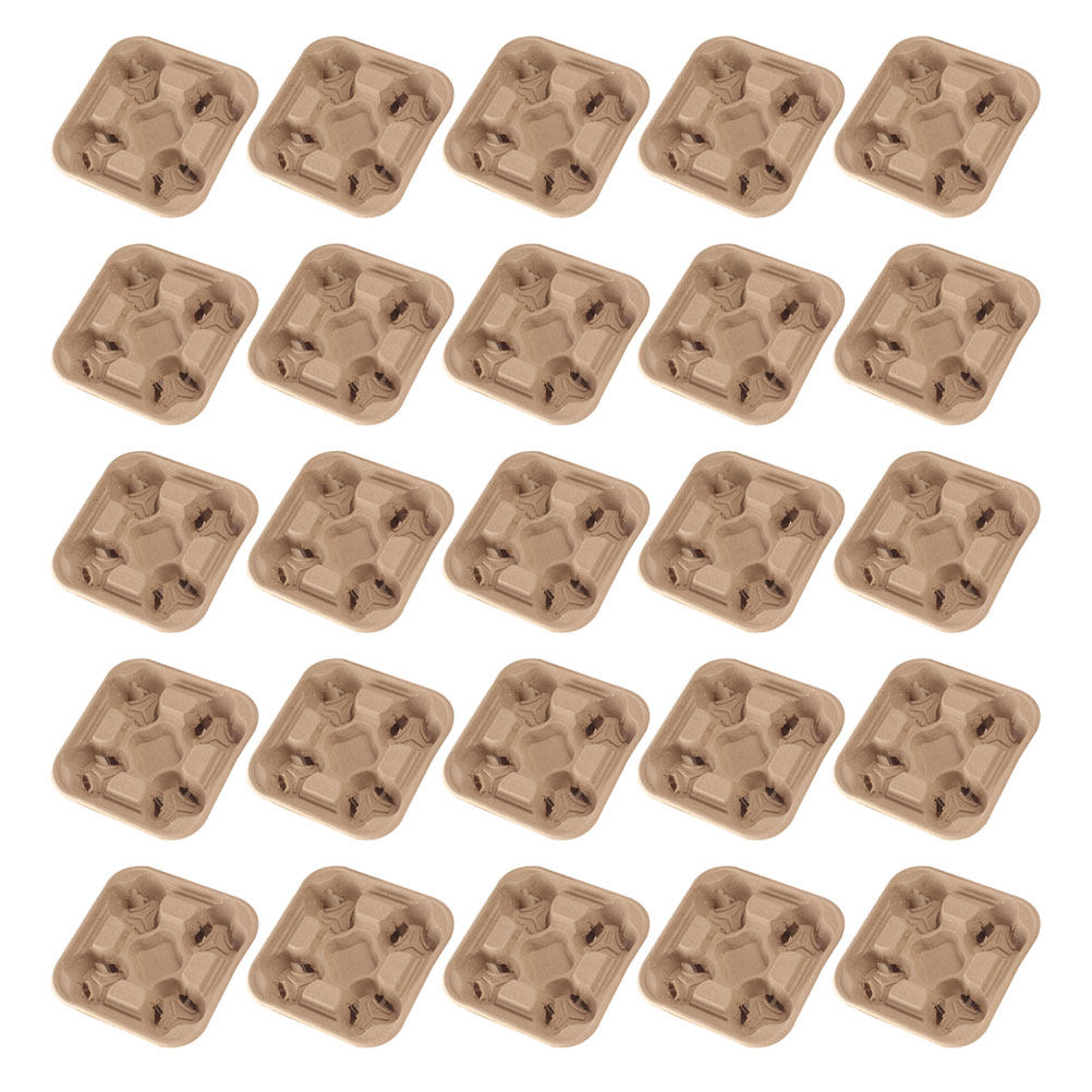 25Pcs Four-Cup Paper Pulp Hold - Coffee Tea Holders recension och pris