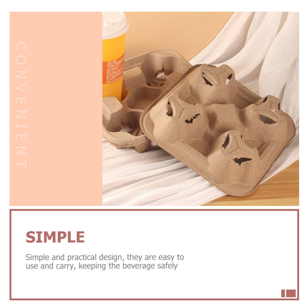 25Pcs Four-Cup Paper Pulp Hold - Coffee Tea Holders recension och pris