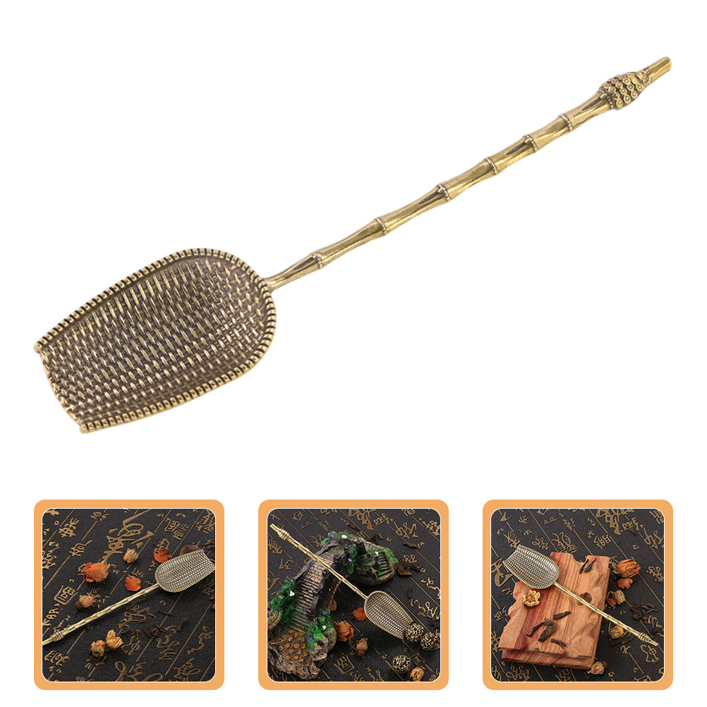 Vintage Brass Long Handle Tea  - Coffee Tea Leaf recension och pris