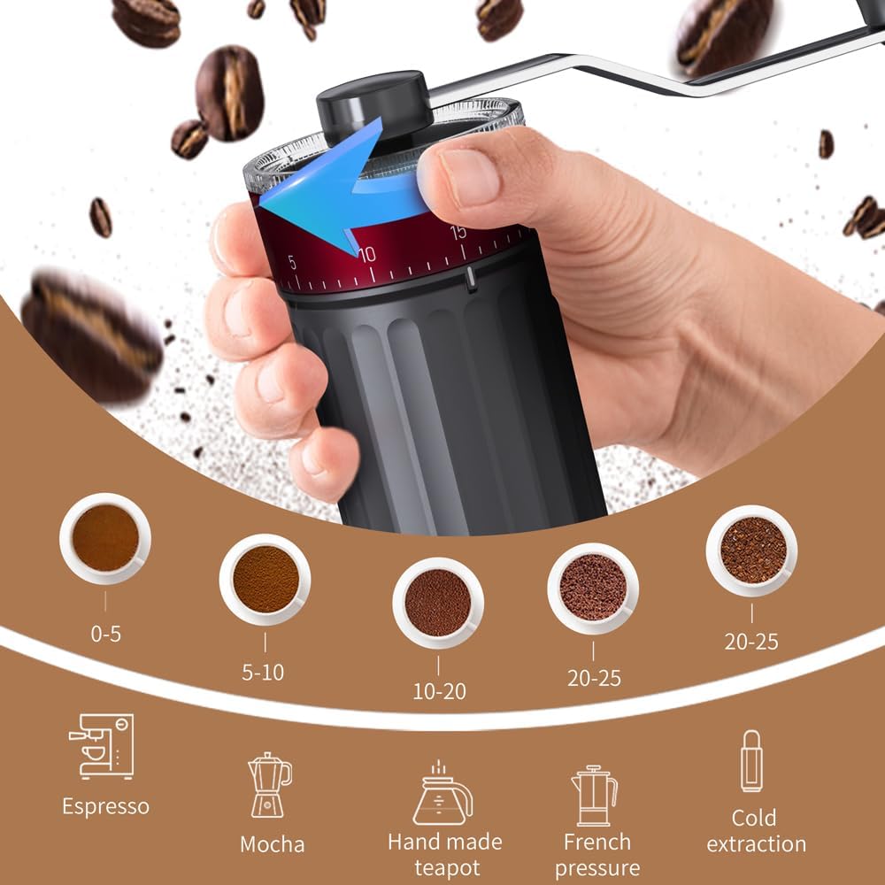 Manual Coffee Grinder with 40  - French Press Coffee & Tea recension och pris