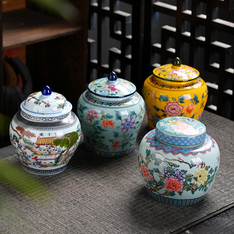 Ceramic tea jar Enamel General - Coffee Tea Green recension och pris