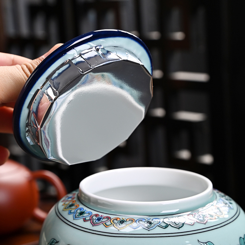 Ceramic tea jar Enamel General - Coffee Tea Green recension och pris