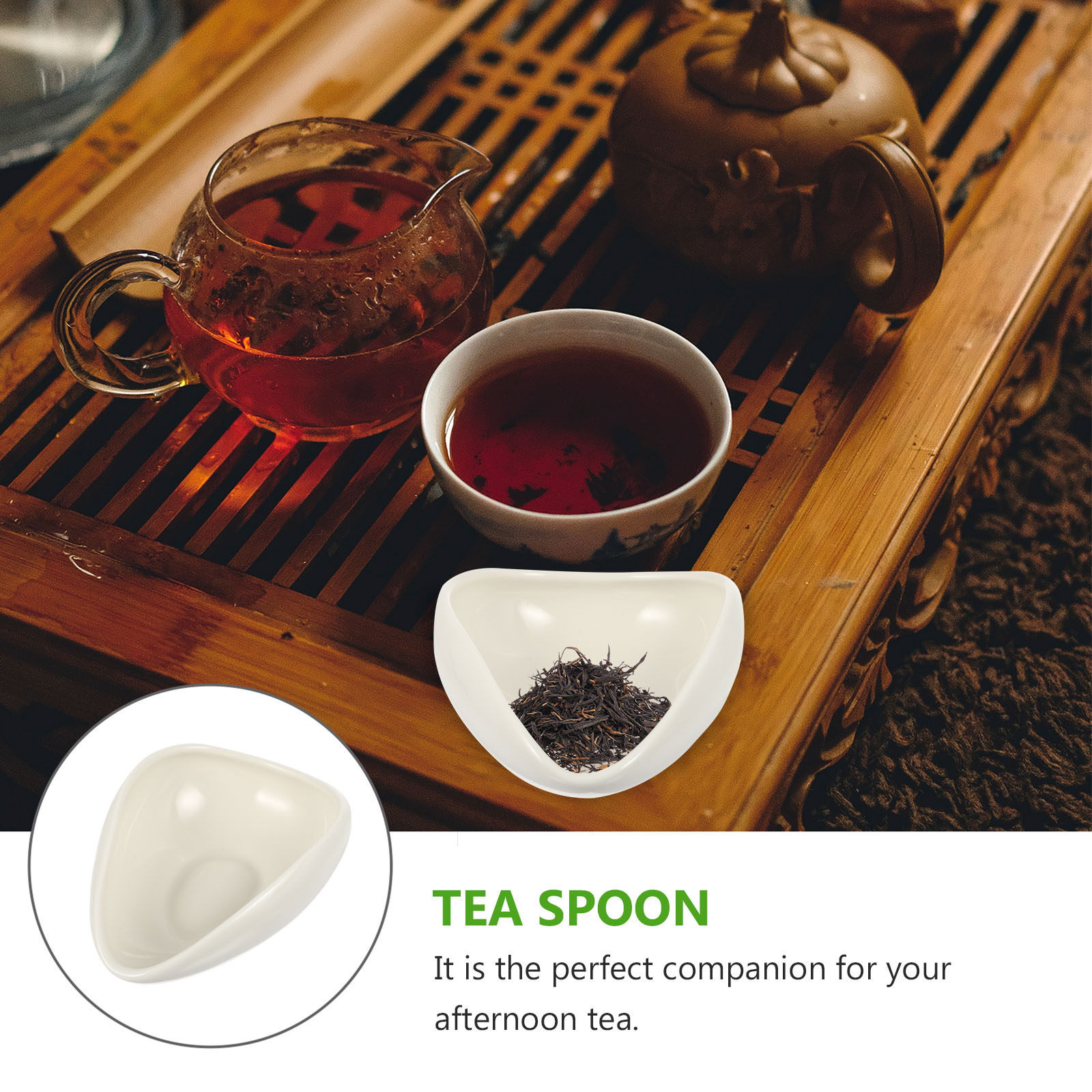 2Pcs Ceramic Tea Scoop for Loo - Coffee Tea Leaf recension och pris