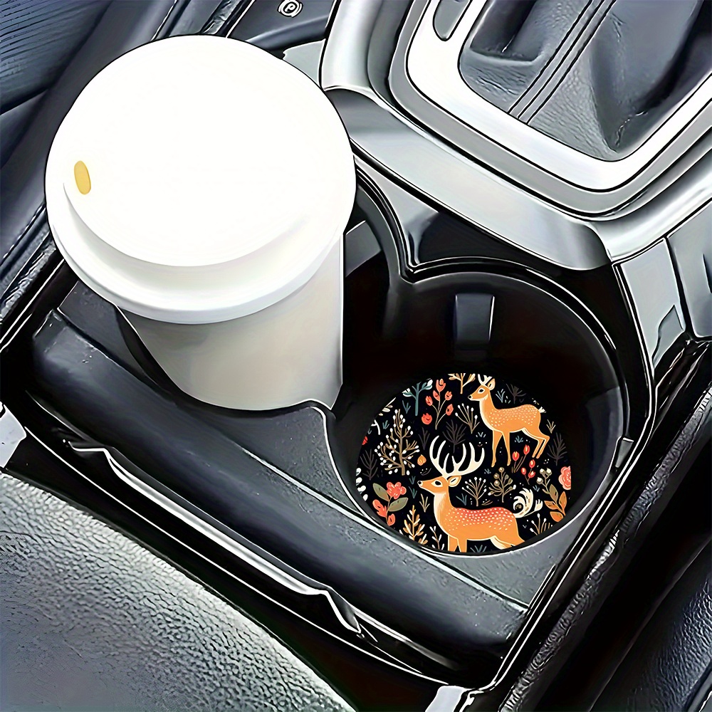 2 Deer Print Car Coasters - Su - Coffee Tea Etc recension och pris