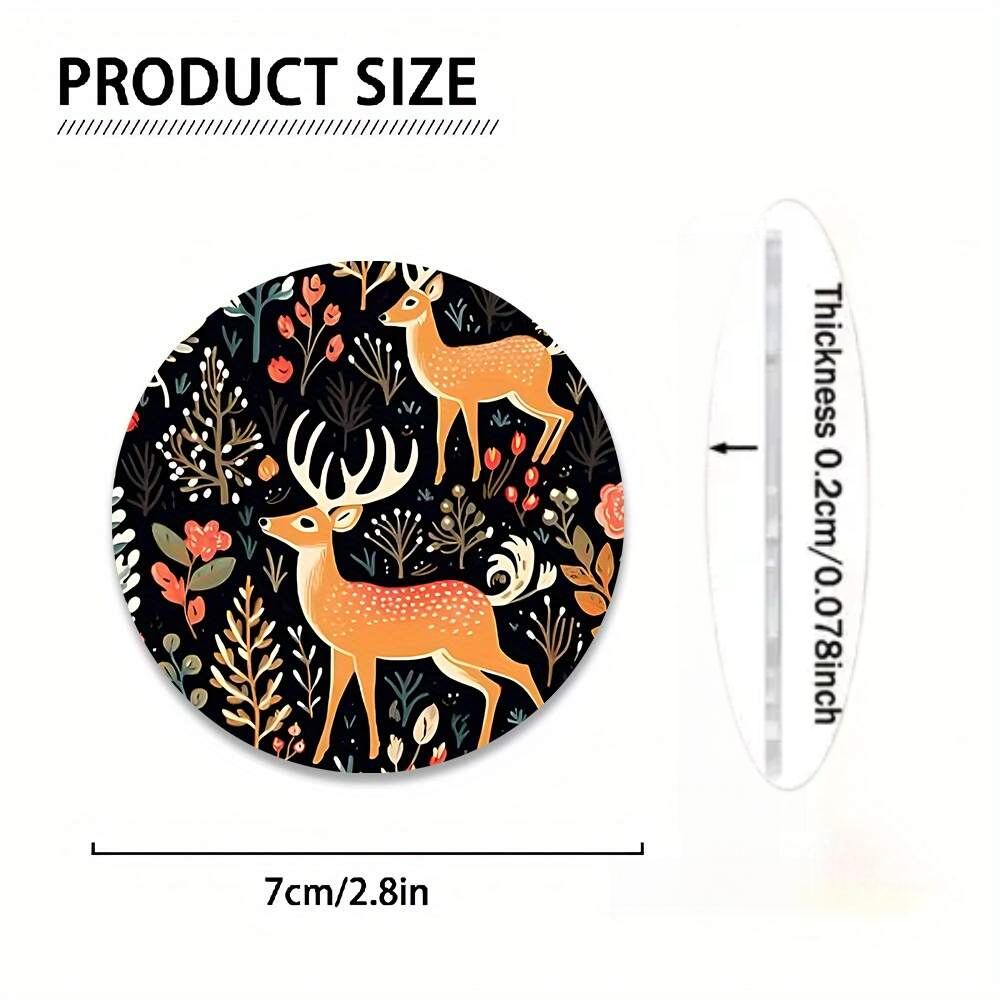 2 Deer Print Car Coasters - Su - Coffee Tea Etc recension och pris