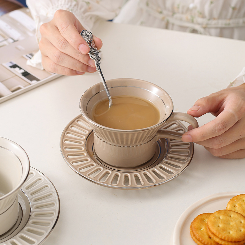 Luxury Ceramic Coffee Cup Dish - Coffee Tea Game recension och pris