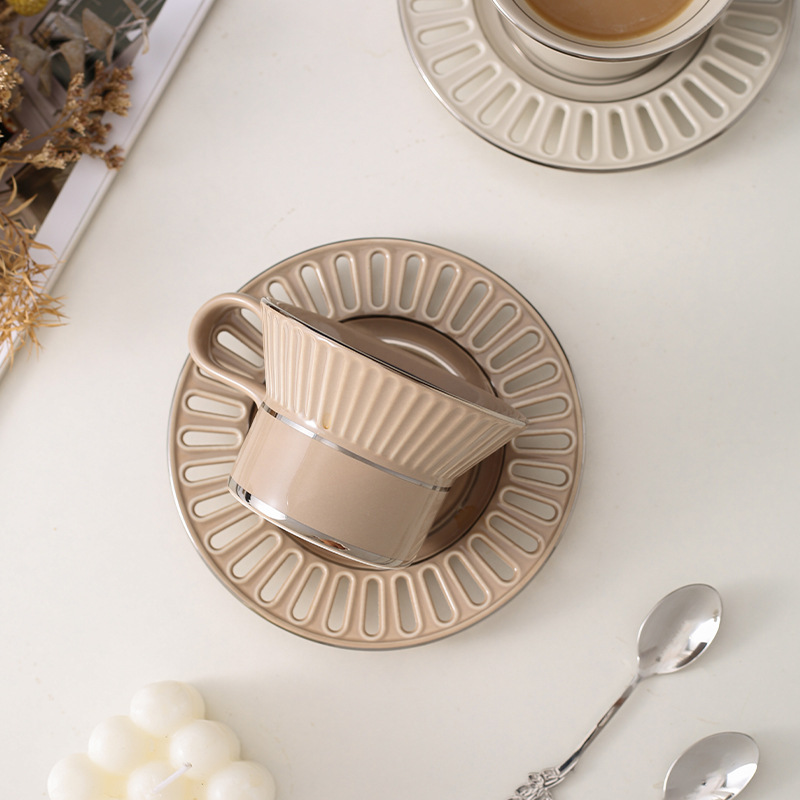 Luxury Ceramic Coffee Cup Dish - Coffee Tea Game recension och pris