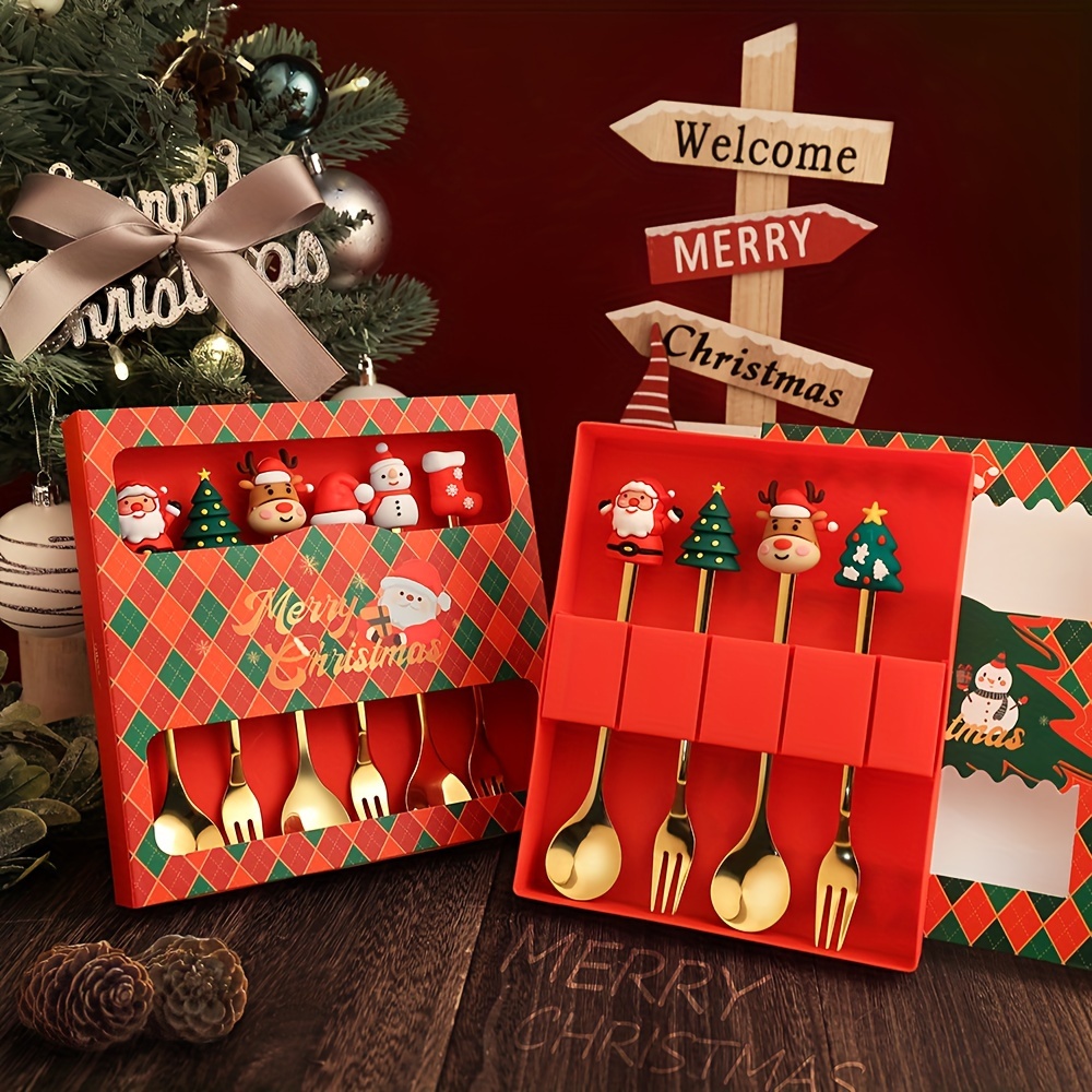 1Set Creative Christmas Fork A - Coffee Tea Game recension och pris